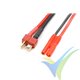 G-Force RC - Power Adapter Lead - Deans Plug <=> 2mm Gold Connector - 14AWG Silicone Wire - 1 pc
