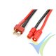 G-Force RC - Power Adapter Lead - Deans Plug <=> 3.5mm Gold Connector - 14AWG Silicone Wire - 1 pc