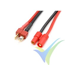 G-Force RC - Power Adapter Lead - Deans Plug <=> 3.5mm Gold Connector - 14AWG Silicone Wire - 1 pc