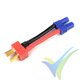G-Force RC - Power Adapter Lead - Deans Plug <=> EC-2 Socket - 14AWG Silicone Wire - 1 pc