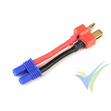 G-Force RC - Power Adapter Lead - Deans Plug <=> EC-2 Socket - 14AWG Silicone Wire - 1 pc