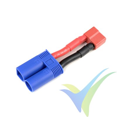 G-Force RC - Power Adapter Lead - Deans Socket <=> EC-5 Plug - 12AWG Silicone Wire - 1 pc