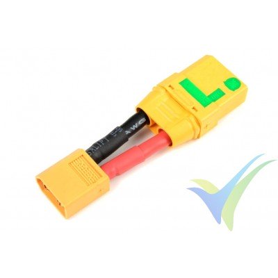Adaptador de conector XT60 macho a XT90 hembra antichispas, cable silicona 3.31mm2 (12AWG), G-Force