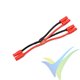 G-Force RC - Power Y-Lead - Parallel - 3.5mm Gold Connector - 14AWG Silicone Wire - 12cm - 1 pc