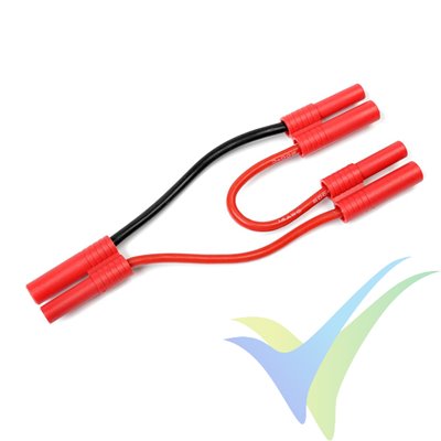 G-Force RC - Power Y-Lead - Serial - 4.0mm Gold Connector - 14AWG Silicone Wire - 12cm - 1 pc
