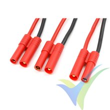 G-Force RC - Power Y-Lead - Serial - 4.0mm Gold Connector - 14AWG Silicone Wire - 12cm - 1 pc