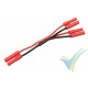 G-Force RC - Power Y-Lead - Parallel - 4.0mm Gold Connector - 14AWG Silicone Wire - 12cm - 1 pc