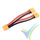 Adaptador de conector XT90 hembra a dos XT90 macho en paralelo, cable silicona 5.26mm2 (10AWG) 12cm, G-Force