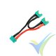 Adaptador de conector MPX hembra a dos MPX macho en serie, cable silicona 2.08mm2 (14AWG) 12cm, G-Force