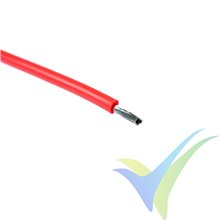1m Cable de silicona rojo G-Force Powerflex PRO+, 0.52mm2 (20AWG), 255x0.05 venillas
