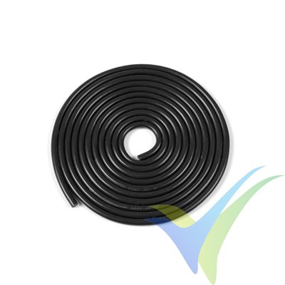 1m Cable de silicona negro G-Force Powerflex PRO+, 0.52mm2 (20AWG), 255x0.05 venillas