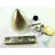 Cono aluminio 50mm GEMFAN 50053 para hélice bipala plegable, eje motor 5mm
