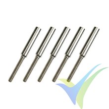 G-Force RC - Threaded Coupler - M2 - Outer - Wire Dia. 1.6mm - 5 pcs