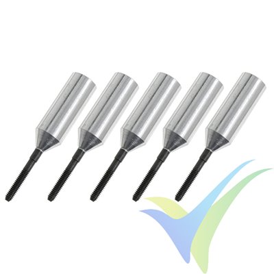 G-Force RC - Threaded Coupler - M2 - Outer - Carbon Tube Dia. 6mm - 5 pcs