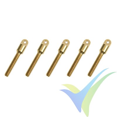 Adaptador latón kwik link M2 G-Force, para cable trenzado, 5 uds