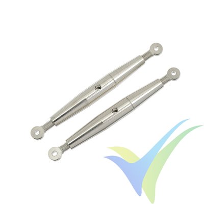 G-Force RC - Precision Tension Couplers - M3 - Brass - 2 pcs