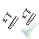 G-Force RC - Aluminium Clevis - Heavy Duty w/ Safety Clip - M4 - 2 pcs