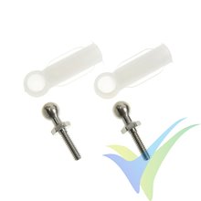 Rótula nylon M2 G-Force, bola torreta corta y rosca M2, 2 uds