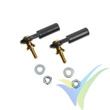 Rótula nylon grande M3 G-Force, bola con torreta y rosca M3, 2 uds