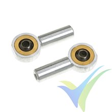 Rótula aluminio M2 G-Force, bola taladrada para tornillo M2, 2 uds
