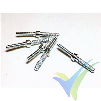 G-Force RC - Threaded Coupler - M2.5 - Inner - Carbon Tube Dia. 5x1 - 5 pcs