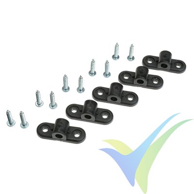 Bloque nylon para varilla 5mm tren de aterrizaje, G-Force, 5 uds