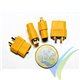 Conector XT60 G-Force, metalizado oro, 3.4g, hembra, 4 uds