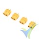 Conector XT60 G-Force, metalizado oro, 3.4g, hembra, 4 uds