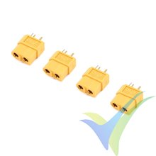 G-Force RC XT60 Connector, Gold Plated, female, 3.4g, 4 pcs