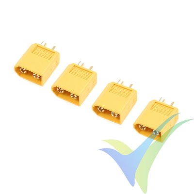 G-Force RC - Connector - XT-60 - Gold Plated - male - 4 pcs