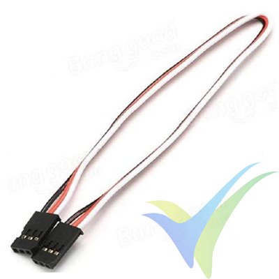 Prolongador cable servo macho-macho JR/Hitec 15cm, 0.13mm2 (26AWG)
