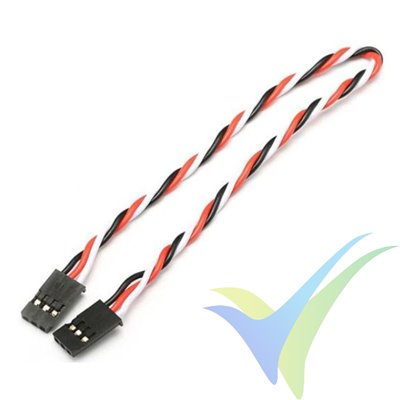 Servo twisted cable extension, male-male, 15cm, 0.13mm2 (26AWG)
