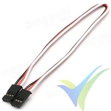 Prolongador cable servo macho-macho JR/Hitec 10cm, 0.13mm2 (26AWG)