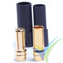 XT150 Connector black, 6mm, male and female
