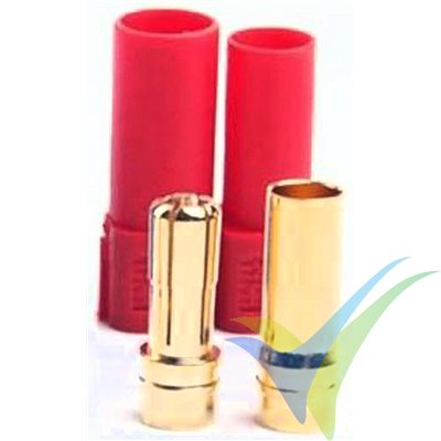 XT150 Connector red, 6mm, male and female