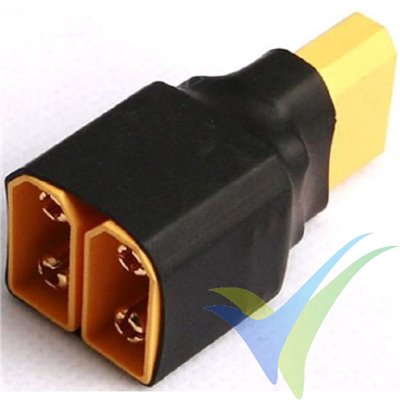 Connector adapter XT90 female to two XT90 male in parallel
