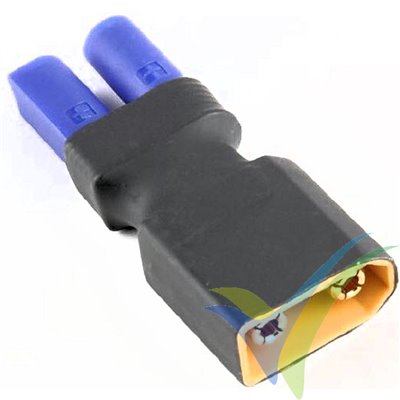 EC5 female to XT90 male connector adaptor, 15.7g