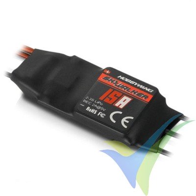 Variador brushless HobbyWing Skywalker, 15A, 2S-3S, BEC 2A, 19g