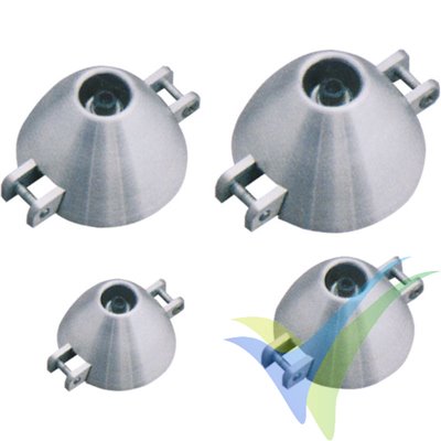 Cono aluminio 45/3.2mm ventilado Planet-hobby para bipala plegable
