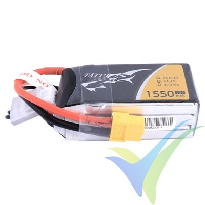 Batería LiPo Tattu - Gens ace 1550mAh (17.21Wh) 3S1P 45C 135g XT60
