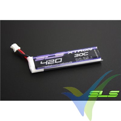 SLS XTRON LiPo battery 420mAh (1.55Wh) 1S1P 30C 11g PHR2