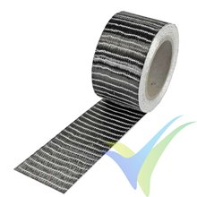Carbon fibre tape 250g/m2 UD, 50mm, roll 50m