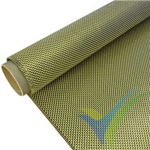 Tela fibra carbono/kevlar 205g/m2, tejido twill, rollo 100cm x 10m