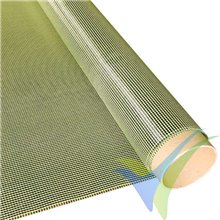 Tela fibra carbono/kevlar 68g/m2, tejido liso, rollo 100cm x 5m