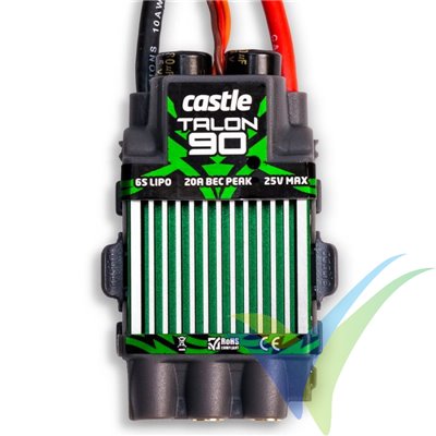 Variador brushless Castle Creations Talon 90, 2S-6S, 90A, SBEC 9A, 84.5g