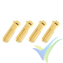 G-Force RC - Connector - 5.0mm - Gold Plated 90 Deg - Male - 4 pcs