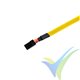 Manguito de malla amarillo para protección de cables, 6mm, 1m