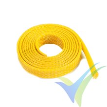 Manguito de malla amarillo para protección de cables, 8mm, 1m