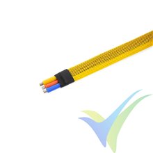 Manguito de malla amarillo para protección de cables, 8mm, 1m