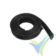 Manguito de malla negro para protección de cables, 10mm, 1m